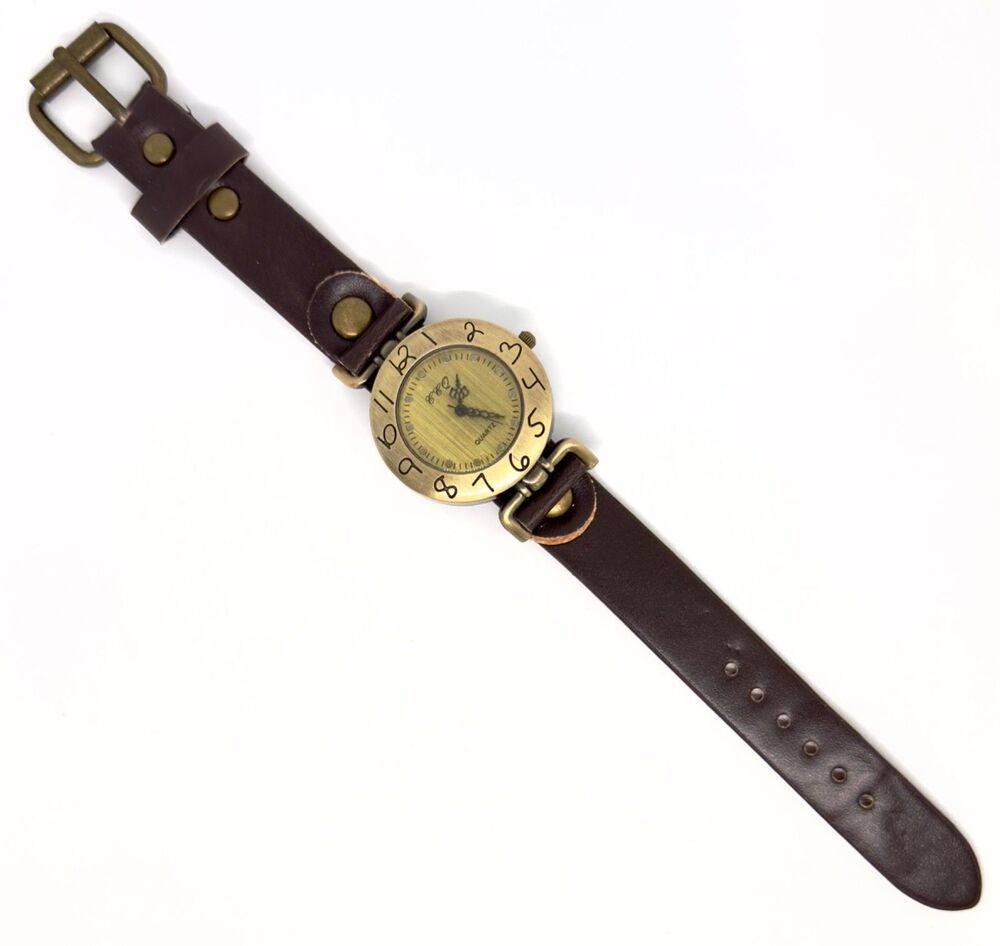 Vtg Unisex Watch Bronze Face Fresh Battery #1112 - Picture 1 of 4